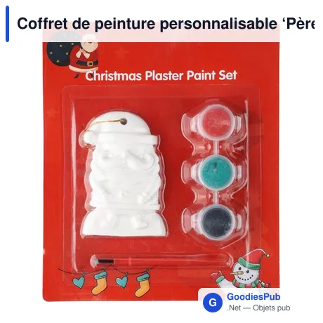 Coffret de peinture personnalisable ‘Père Noël’ avec logo