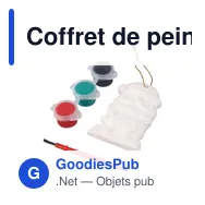 Coffret de peinture personnalisable ‘Père Noël’ avec logo - Miniature 2