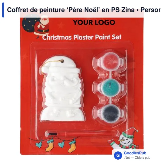 Coffret de peinture personnalisable ‘Père Noël’ avec logo - Image 3