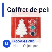 Coffret de peinture personnalisable ‘Sapin de Noël’ avec logo - Miniature 1