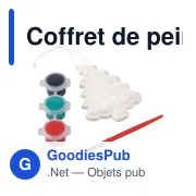 Coffret de peinture personnalisable ‘Sapin de Noël’ avec logo - Miniature 2