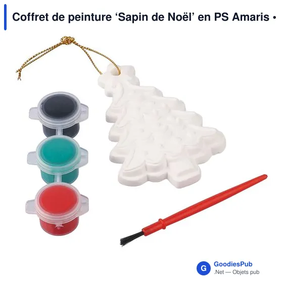 Coffret de peinture personnalisable ‘Sapin de Noël’ avec logo - Image 2