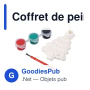 Coffret de peinture personnalisable ‘Sapin de Noël’ avec logo - Miniature 3