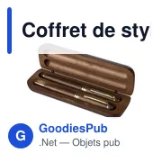 Coffret de stylos en bois de noyer Adelina - Miniature 2