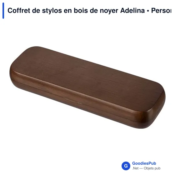 Coffret de stylos en bois de noyer Adelina - Image 11