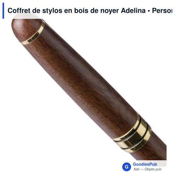 Coffret de stylos en bois de noyer Adelina - Image 12