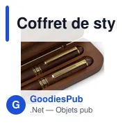 Coffret de stylos en bois de noyer Adelina - Miniature 6
