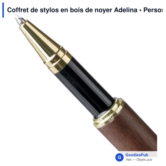 Coffret de stylos en bois de noyer Adelina - Image 9
