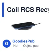 Chargeur sans fil personnalisable pour logo - Coil RCS Recycled - Miniature 1
