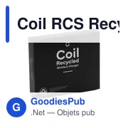 Chargeur sans fil personnalisable pour logo - Coil RCS Recycled - Miniature 2