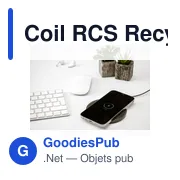 Chargeur sans fil personnalisable pour logo - Coil RCS Recycled - Miniature 4