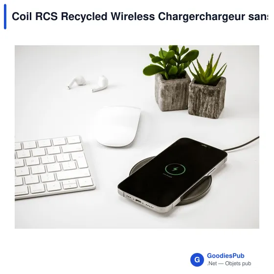 Chargeur sans fil personnalisable pour logo - Coil RCS Recycled - Image 4