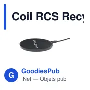 Chargeur sans fil personnalisable pour logo - Coil RCS Recycled - Miniature 5