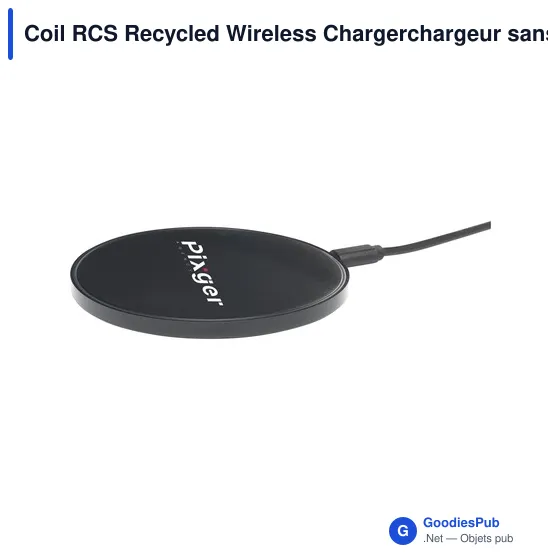 Chargeur sans fil personnalisable pour logo - Coil RCS Recycled - Image 5