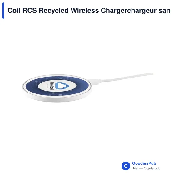 Chargeur sans fil personnalisable pour logo - Coil RCS Recycled - Image 7