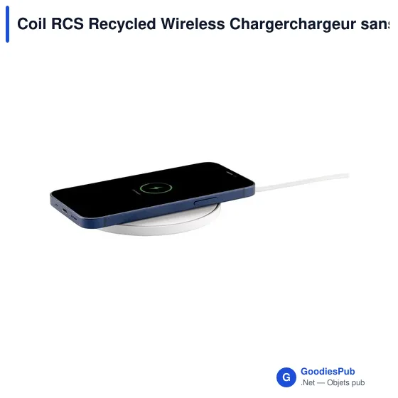 Chargeur sans fil personnalisable pour logo - Coil RCS Recycled - Image 8