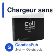 Chargeur sans fil personnalisable pour logo - Coil RCS Recycled - Miniature 9