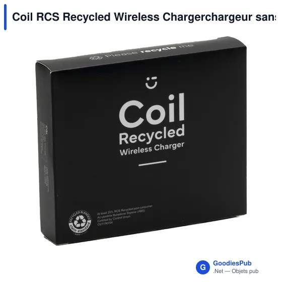 Chargeur sans fil personnalisable pour logo - Coil RCS Recycled - Image 9