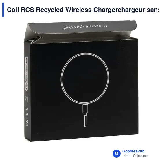 Chargeur sans fil personnalisable pour logo - Coil RCS Recycled - Image 10