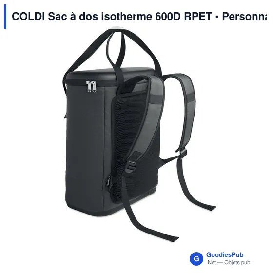 Sac à dos isotherme personnalisable COLDI avec logo - Image 2