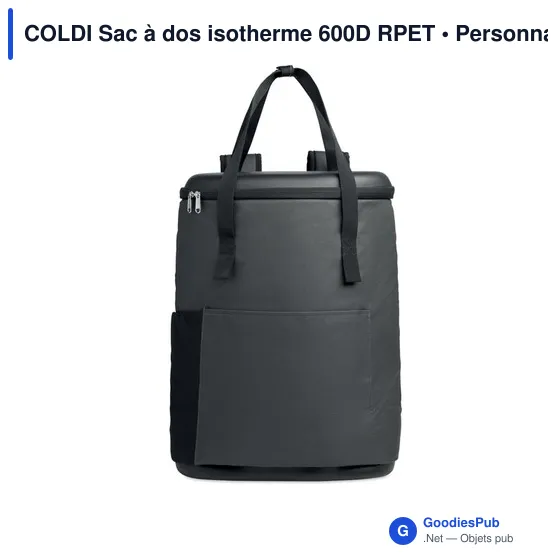Sac à dos isotherme personnalisable COLDI avec logo - Image 4