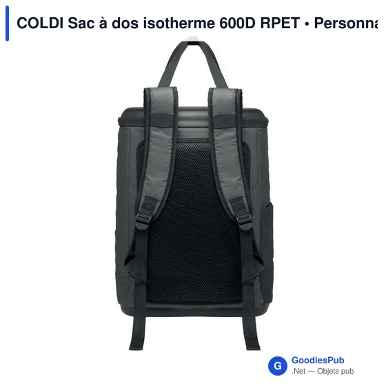 Sac à dos isotherme personnalisable COLDI avec logo - Image 5