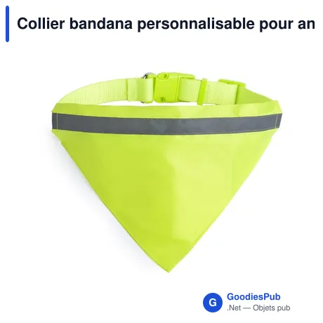 Collier bandana personnalisable pour animaux avec logo