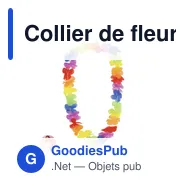 Collier de fleurs personnalisable Hawaïen Punder avec logo - Miniature 1