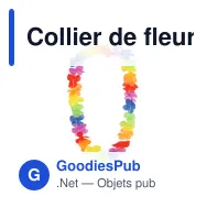 Collier de fleurs personnalisable Hawaïen Punder avec logo - Miniature 2