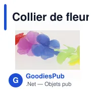 Collier de fleurs personnalisable Hawaïen Punder avec logo - Miniature 3