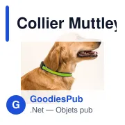 Collier réfléchissant Muttley personnalisable avec logo - Miniature 3