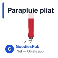Parapluie pliable personnalisable Colorado Mini avec logo - Miniature 1
