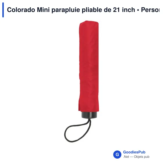 Parapluie pliable personnalisable Colorado Mini avec logo - Image 1