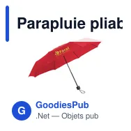 Parapluie pliable personnalisable Colorado Mini avec logo - Miniature 2
