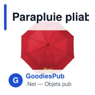 Parapluie pliable personnalisable Colorado Mini avec logo - Miniature 5