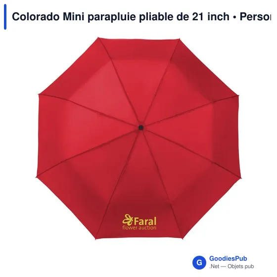 Parapluie pliable personnalisable Colorado Mini avec logo - Image 5
