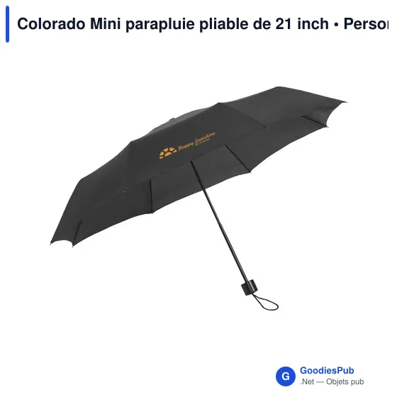 Parapluie pliable personnalisable Colorado Mini avec logo - Image 6
