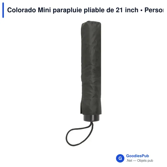 Parapluie pliable personnalisable Colorado Mini avec logo - Image 7