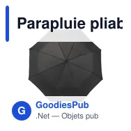 Parapluie pliable personnalisable Colorado Mini avec logo - Miniature 9