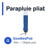 Parapluie pliable personnalisable Colorado Mini avec logo - Miniature 10