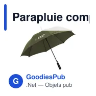 Parapluie compact personnalisable Colorado RCS avec logo - Miniature 9