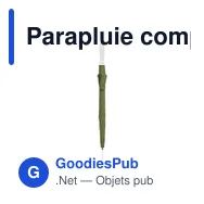 Parapluie compact personnalisable Colorado RCS avec logo - Miniature 10