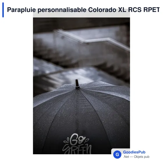 Parapluie personnalisable Colorado XL RCS RPET avec logo - Image 5