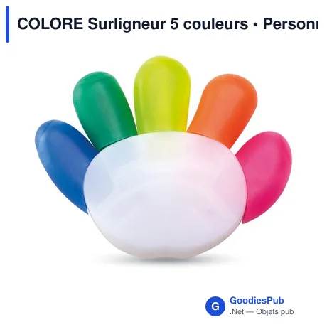 COLORE Surligneur 5 couleurs