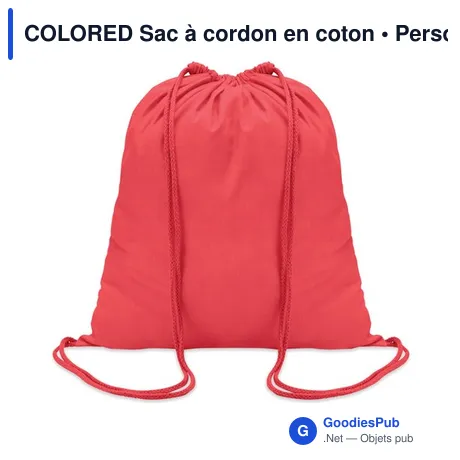 COLORED Sac à cordon en coton