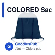 COLORED Sac à cordon en coton - Miniature 12