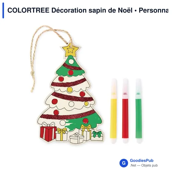 Décoration de Noël personnalisable en bois avec logo - COLORTREE - Image 9