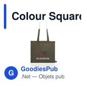 Sac cabas personnalisable en coton recyclé avec logo - Colour Square Bag GRS - Miniature 1