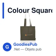 Sac cabas personnalisable en coton recyclé avec logo - Colour Square Bag GRS - Miniature 2