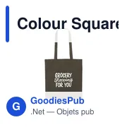 Sac cabas personnalisable en coton recyclé avec logo - Colour Square Bag GRS - Miniature 3